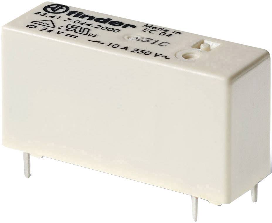 Finder 43.41.7.012.2000 Relais pour circuits imprimés 12 V/DC 10 A 1 inverseur (RT)