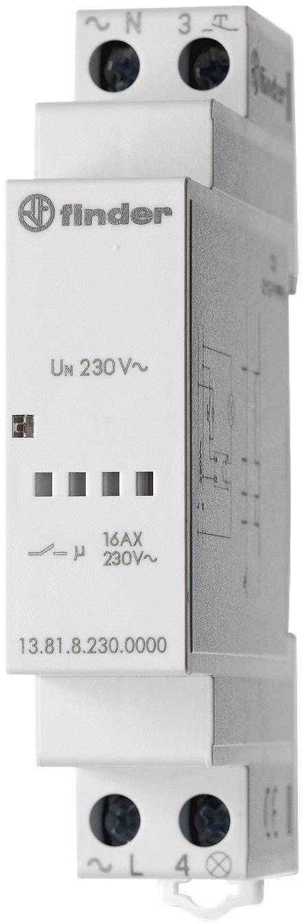 Télérupteur pour profilé Finder 13.81.8.230.0000 1 NO (T) 230 V/AC 3700 VA 1 pc(s)