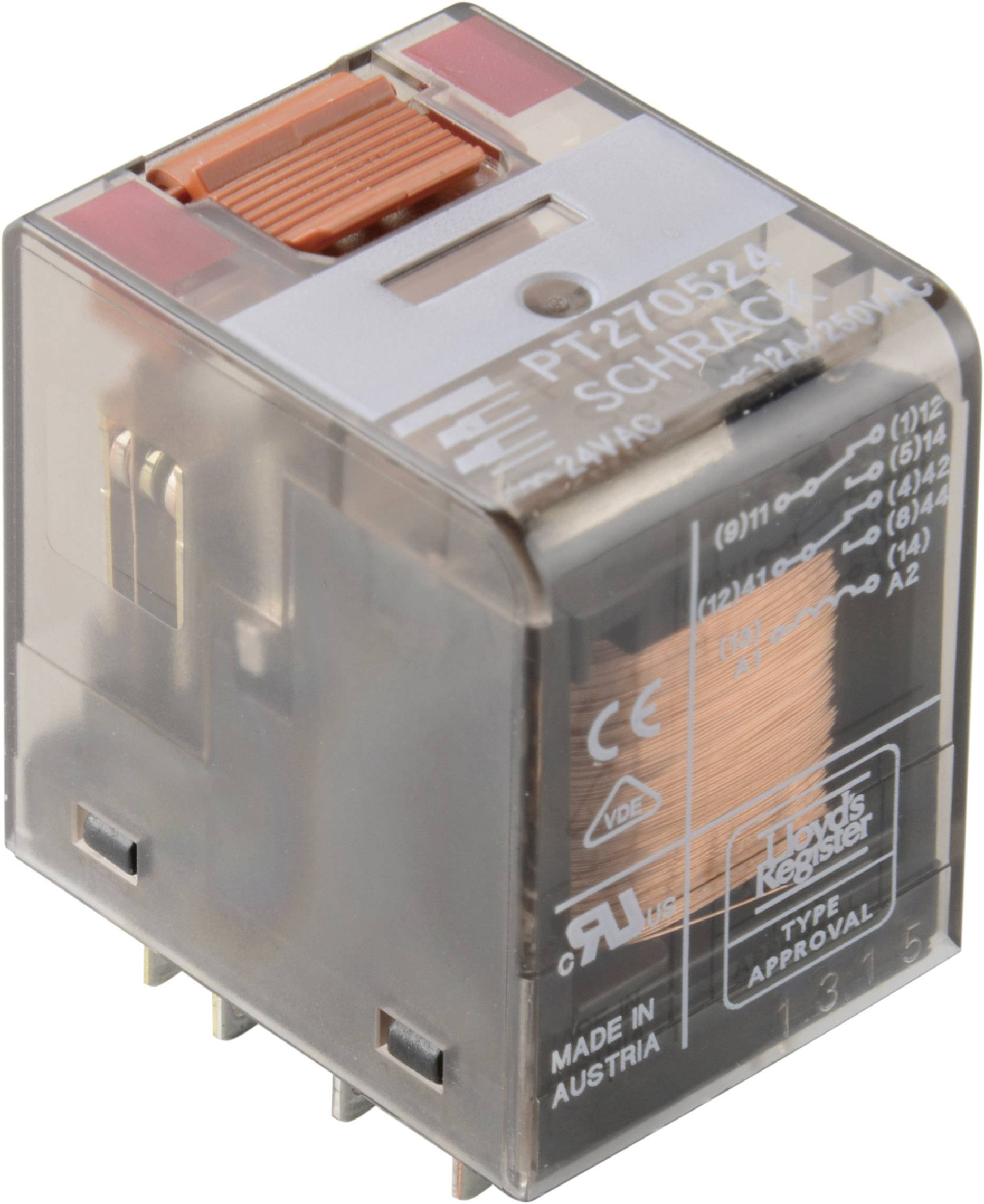 Relais miniature TE Connectivity PT570730 9-1419111-1 230 V/AC 6 A 4 inverseurs (RT) 1 pc(s)
