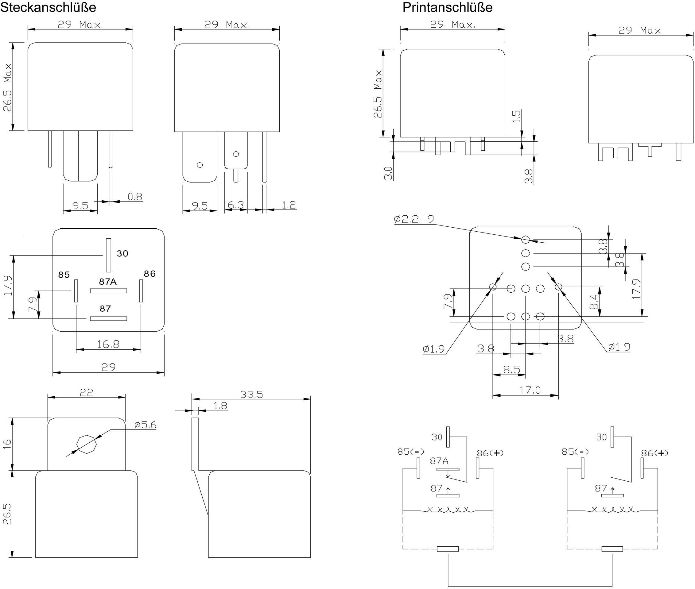 FiC FRC3A-DC12V Relais automobile 12 V/DC 70 A 1 NO (T)