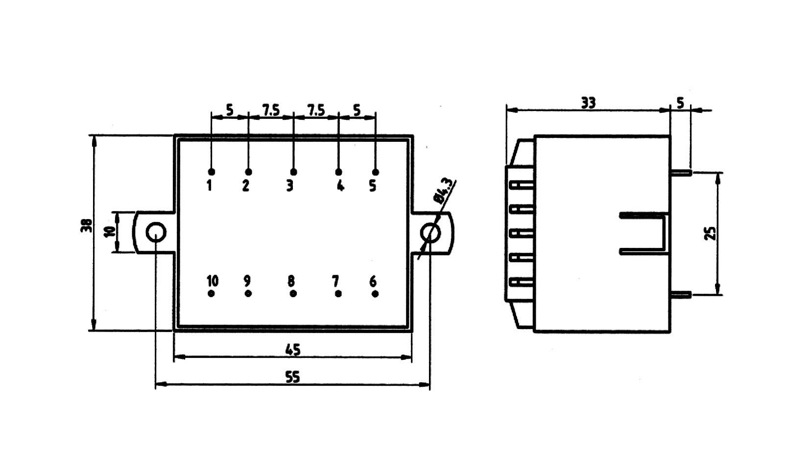 Weiss Elektrotechnik 85/365 Transformateur pour circuits imprimés 1 x 230 V 1 x 24 V/AC 5 VA 208 mA