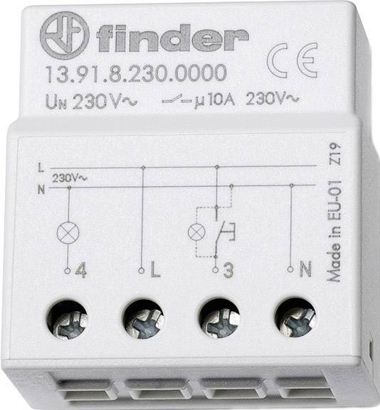 Télérupteur pour encastrement/saillie Finder 13.91.8.230.0000 1 NO (T) 230 V/AC 10 A 2300 VA 1 pc(s)