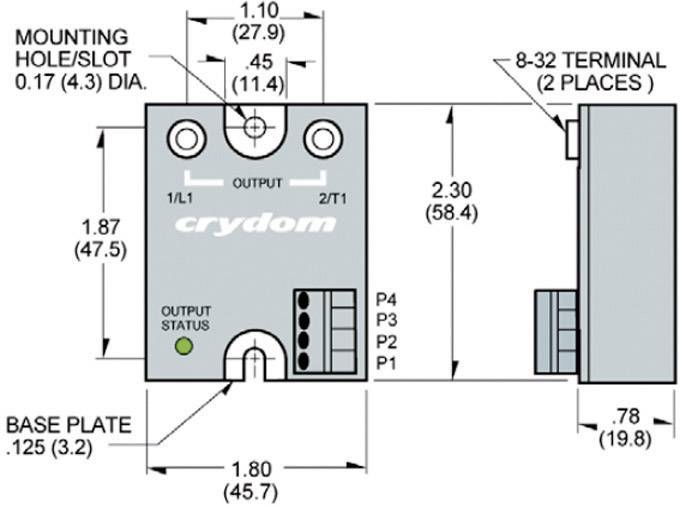 Crydom Relais à semi-conducteurs MCPC2425C 25 A Tension de contact (max.): 280 V/AC 1 pc(s)