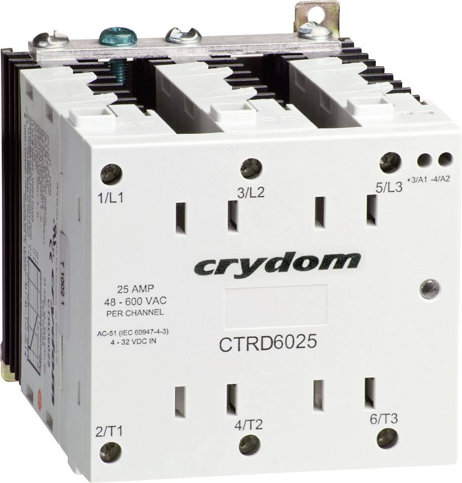 Crydom Relais à semi-conducteurs CTRD6025 25 A Tension de contact (max.): 600 V/AC à commutation au zéro de tension 1 pc(s)