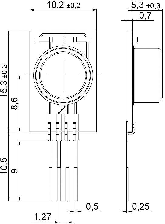 IST Sensor Capteur de température et d'humidité 1 pc(s) HYT 221 Plage de mesure: 0 - 100 % HR (L x l x H) 15.3 x 10.2 x 5.3 mm