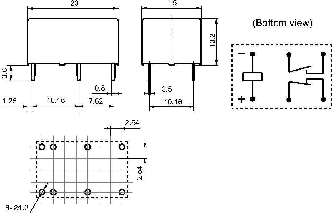 Hongfa HFE7/024-1HDST Relais pour circuits imprimés 24 V/DC 8 A 1 NO (T), 1 NF (R) 1 pc(s)
