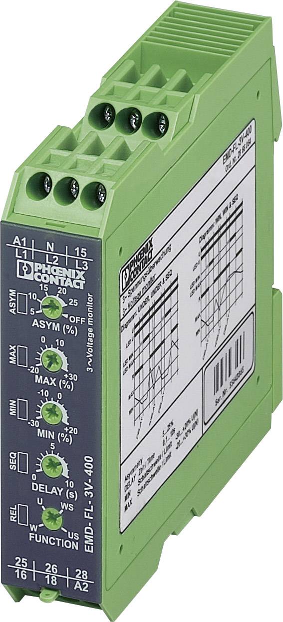 Relais de surveillance Contenu: 1 pc(s) Phoenix Contact EMD-FL-3V-400 2866064