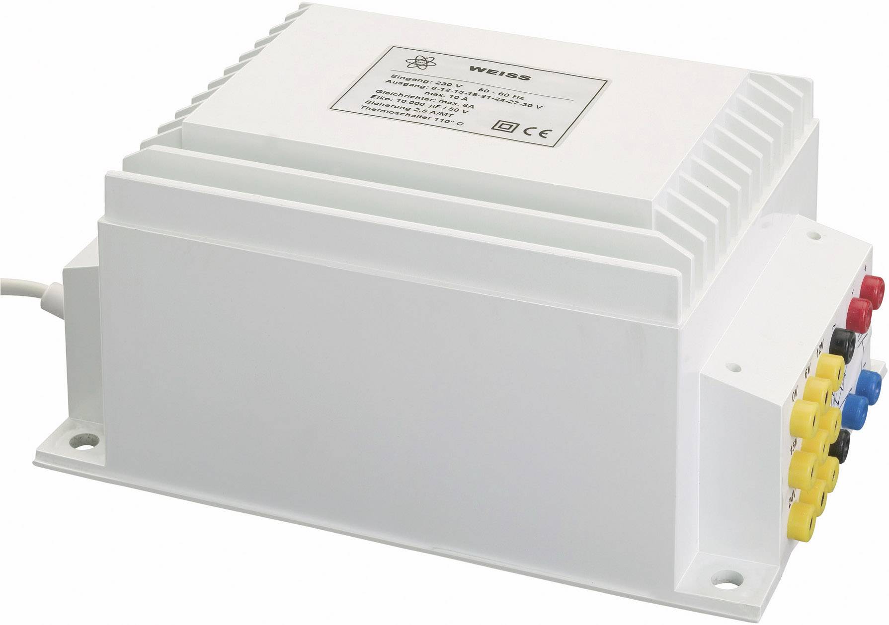 Weiss Elektrotechnik NGE200 Transformateur d'alimentation compact 1 x 230 V 1 x 0 V, 6 V/AC, 15 V/AC, 18 V/AC, 21 V/AC, 24 V/AC