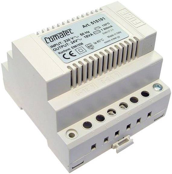 Comatec TBD2/018.24/F4 Alimentation rail DIN 24 V/AC 0.75 A 18 VA Contenu 1 pc(s)