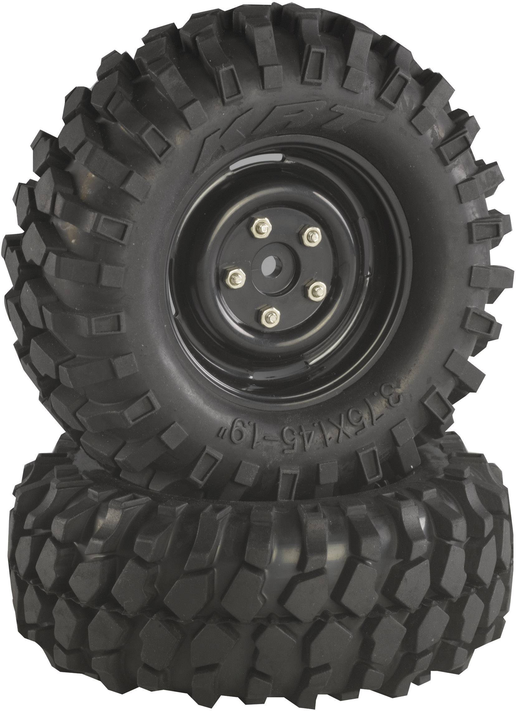 Roues complètes 1:10 Absima 2500031 Offroad V Block Crawler noir 2 pc(s)