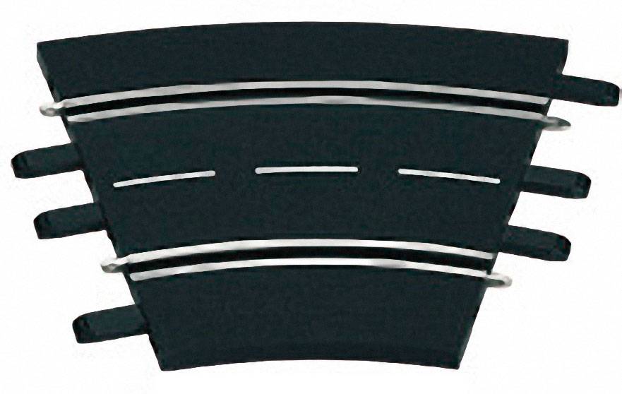 Décor métallique noir avec des bandes incurvées et des fixations latérales.