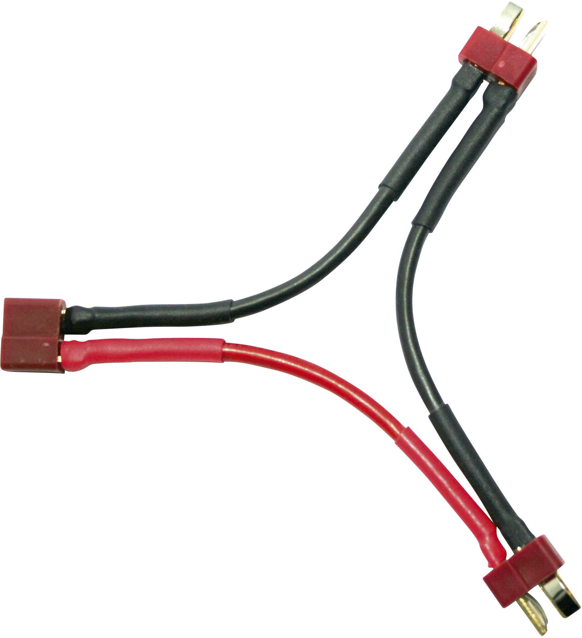 Câble adaptateur pour batterie Modelcraft 56359 [1x T-femelle - 2x T mâle] 0.70 m 2.50 mm²