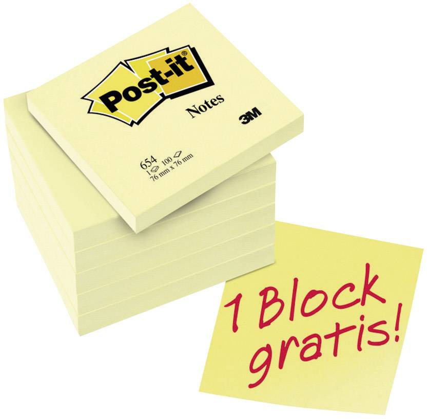 Post-it Note adhésive 7100199885 76 mm x 76 mm jaune 600 feuille(s)