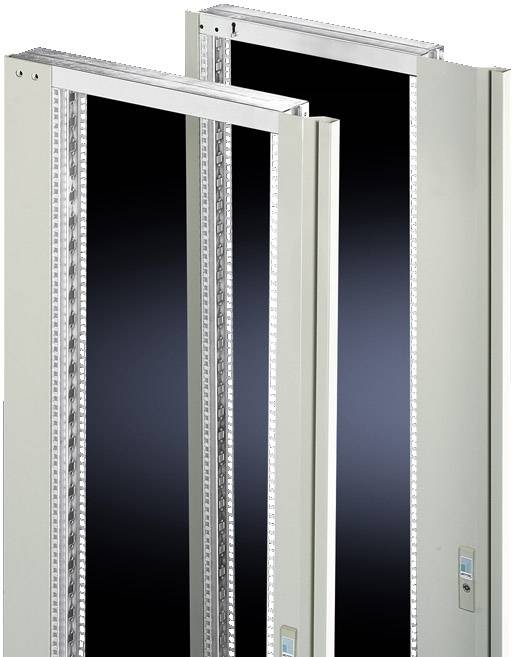 Cadre pivotant avec cache Rittal 2324.235 Tôle d'acier gris clair (RAL 7035) (l x H) 482.6 mm x 22 UH 1 pc(s)