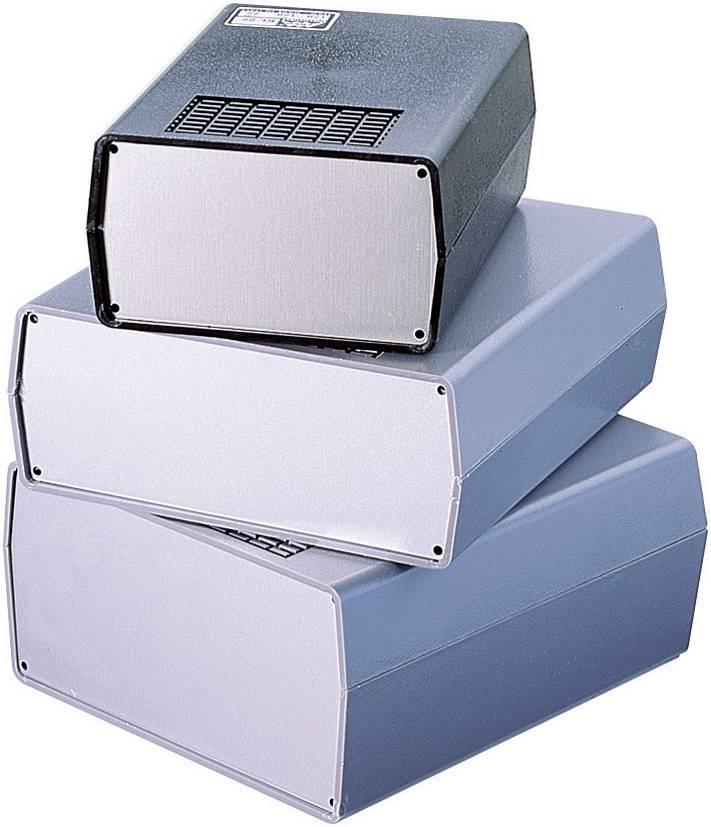 Trois boîtiers métalliques rectangulaires empilés les uns sur les autres, de différentes tailles, adaptés aux appareils électroniques.