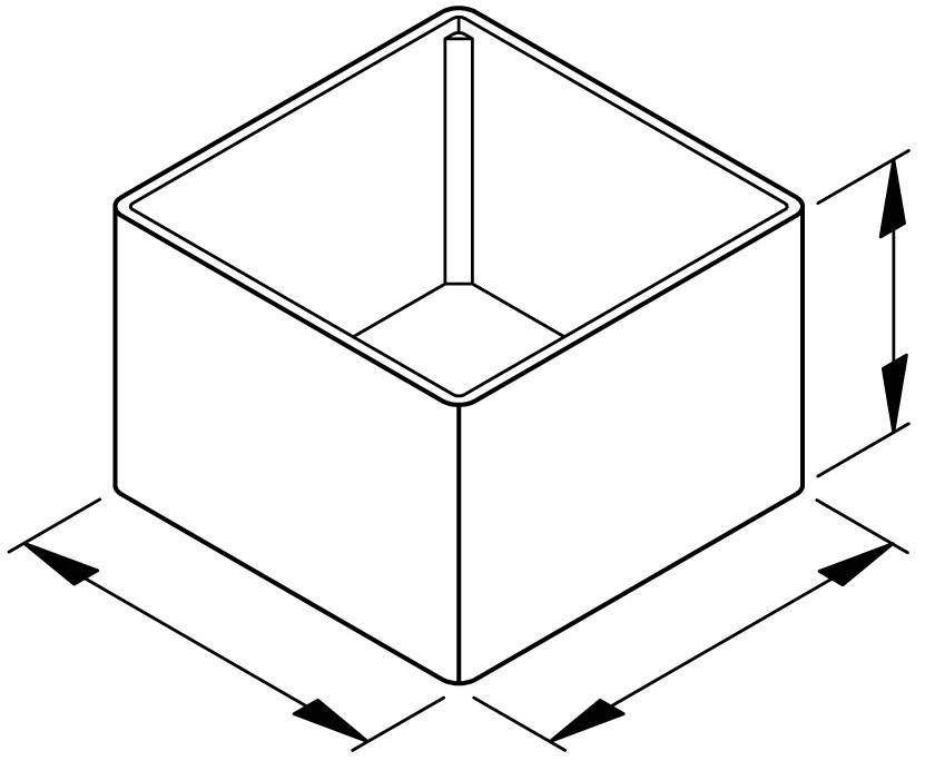 Boîtier module OKW A8039268 Polyamide 6.6 noir 38.8 x 38.8 x 26.5