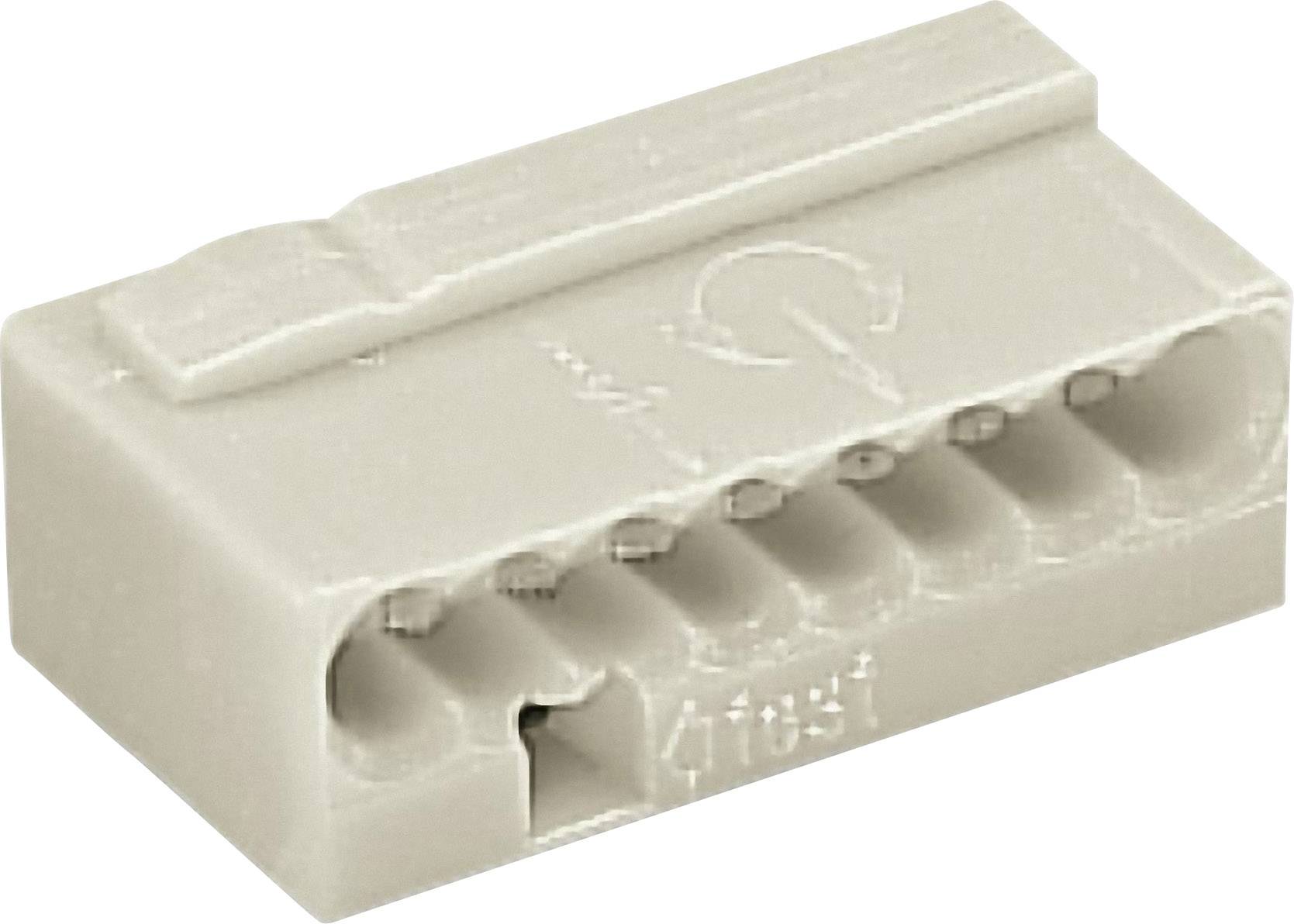 Un connecteur en plastique gris à sept broches, adapté pour le câblage électrique dans les appareils électroniques.