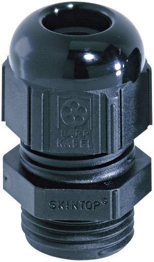 Un presse-étoupe noir portant l'inscription 'SKINTOP' sur le bord inférieur, de la marque Lapp Kabel.