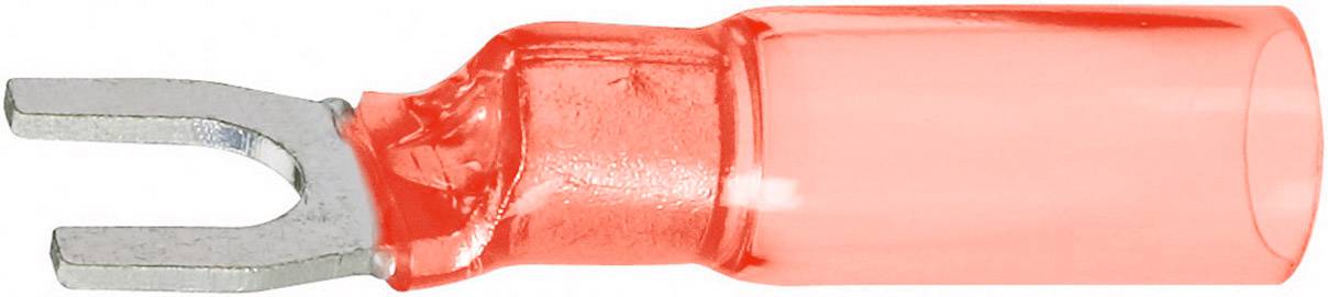 DSG Canusa 7933110302 Cosse à fourche avec gaine thermorétractable 0.50 mm² 1.50 mm² Ø du trou=5.3 mm partiellement isolé rouge