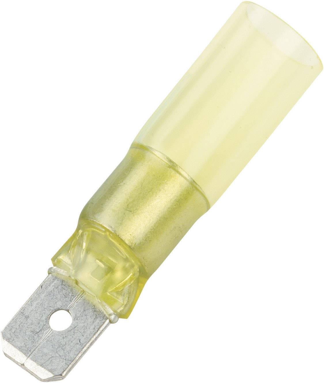 Cosse à languette mâle 6.3 x 0.8 mm DSG Canusa 7935300102 180 ° partiellement isolé jaune