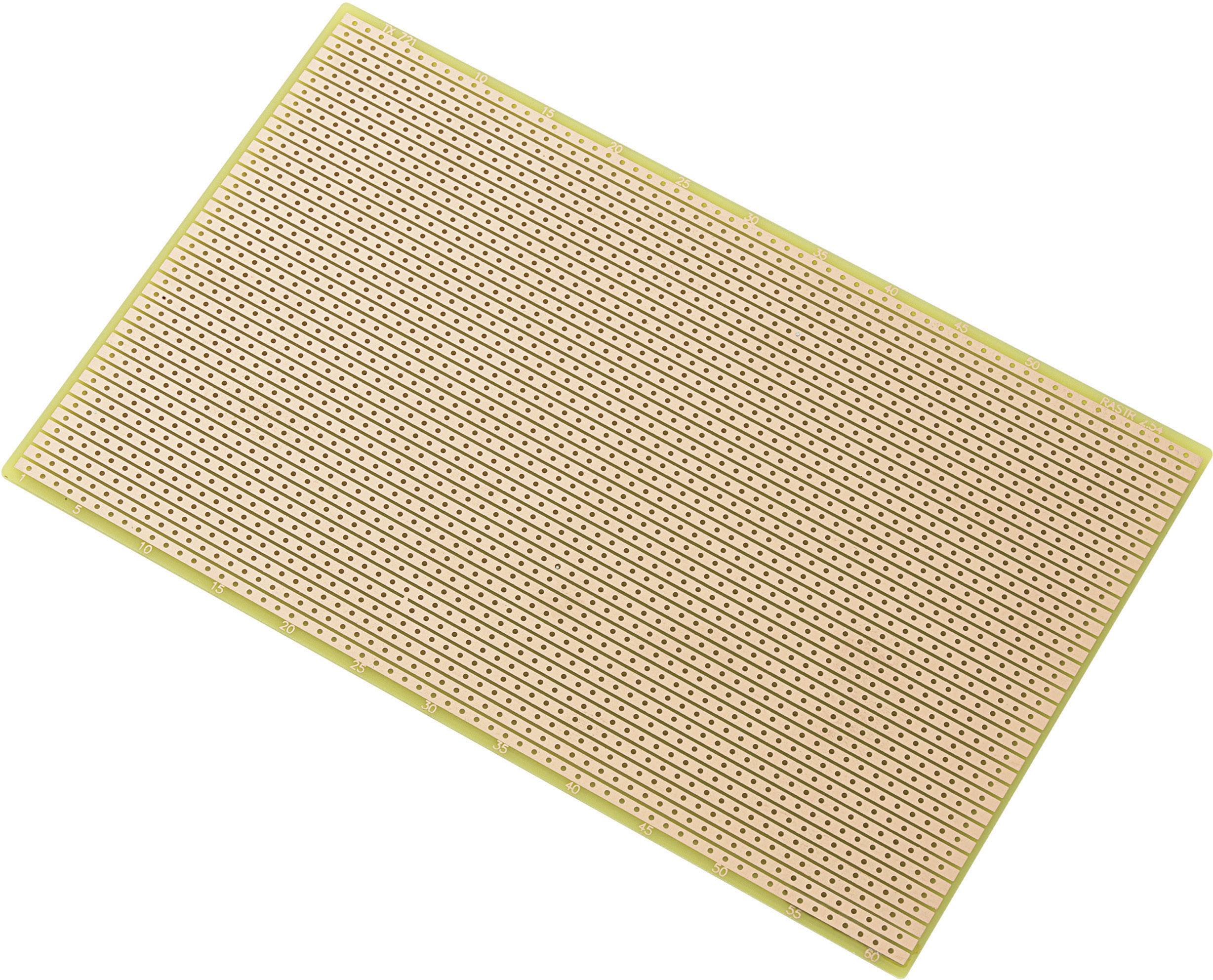 Plaquette de prototypage marron-orange avec une grille de petits trous. Adaptée aux projets électroniques de bricolage et de prototypage.