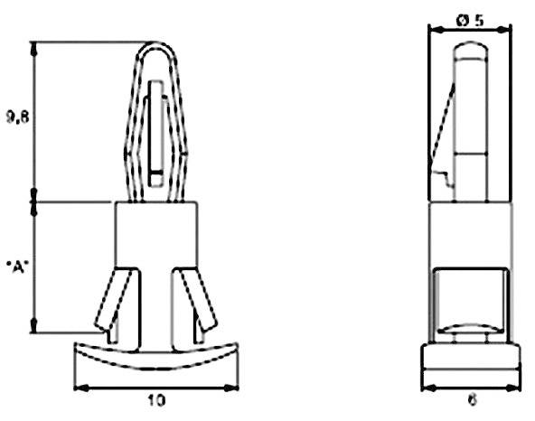 Richco RLCBSC-10-01 Entretoise tête plate Polyamide Écartement 10 mm
