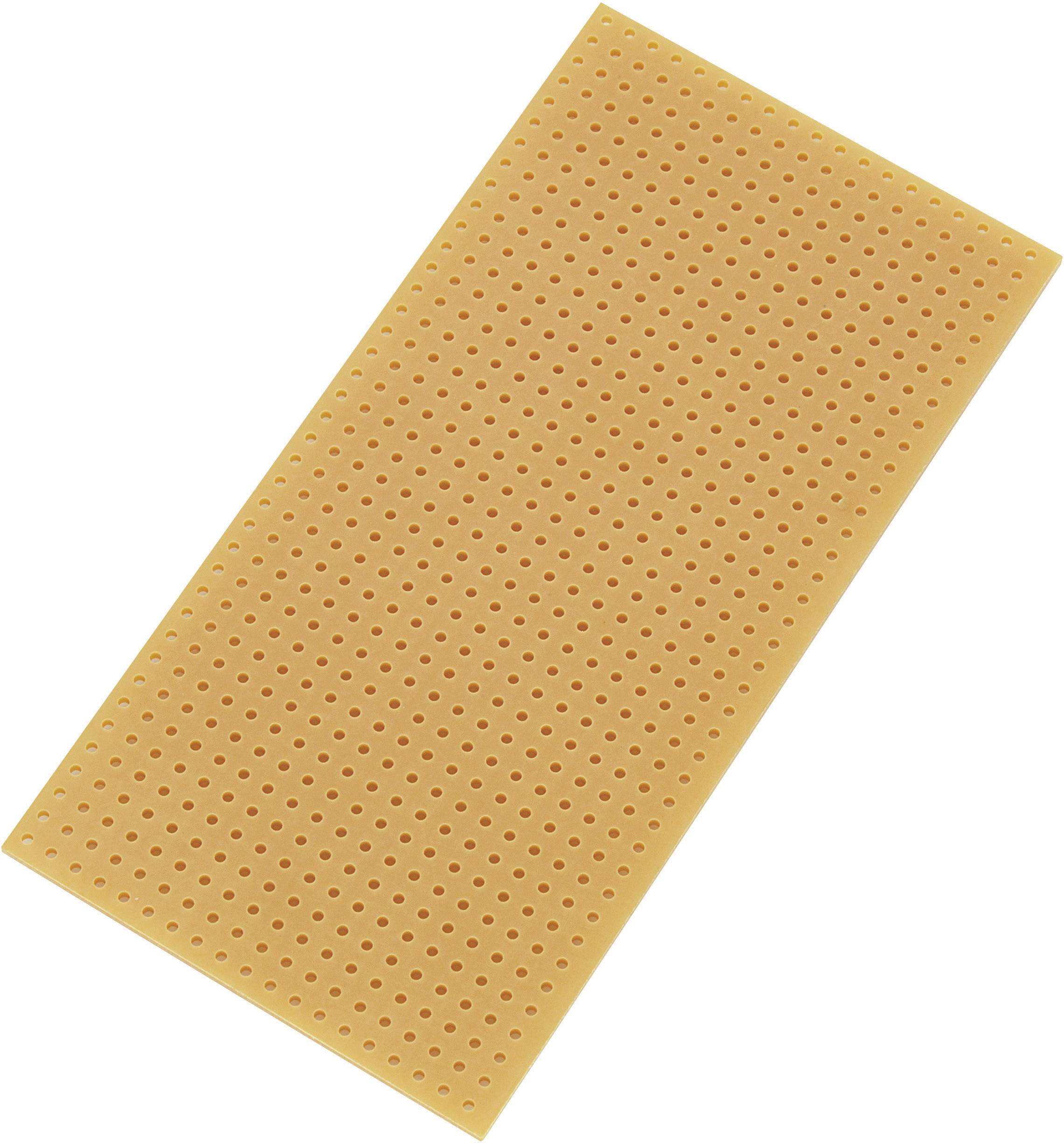 TRU COMPONENTS SU528404 Platine Euro sans couche de cuivre Bakélite (L x l) 100 mm x 50 mm Pas 2.54 mm Contenu 1 pc(s)