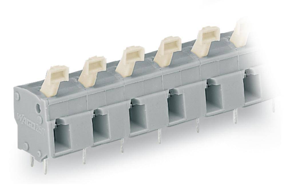 Bornier à ressort WAGO 257-616/000-009/999-950 2.50 mm² Nombre de pôles (num) 16 gris clair 20 pc(s)