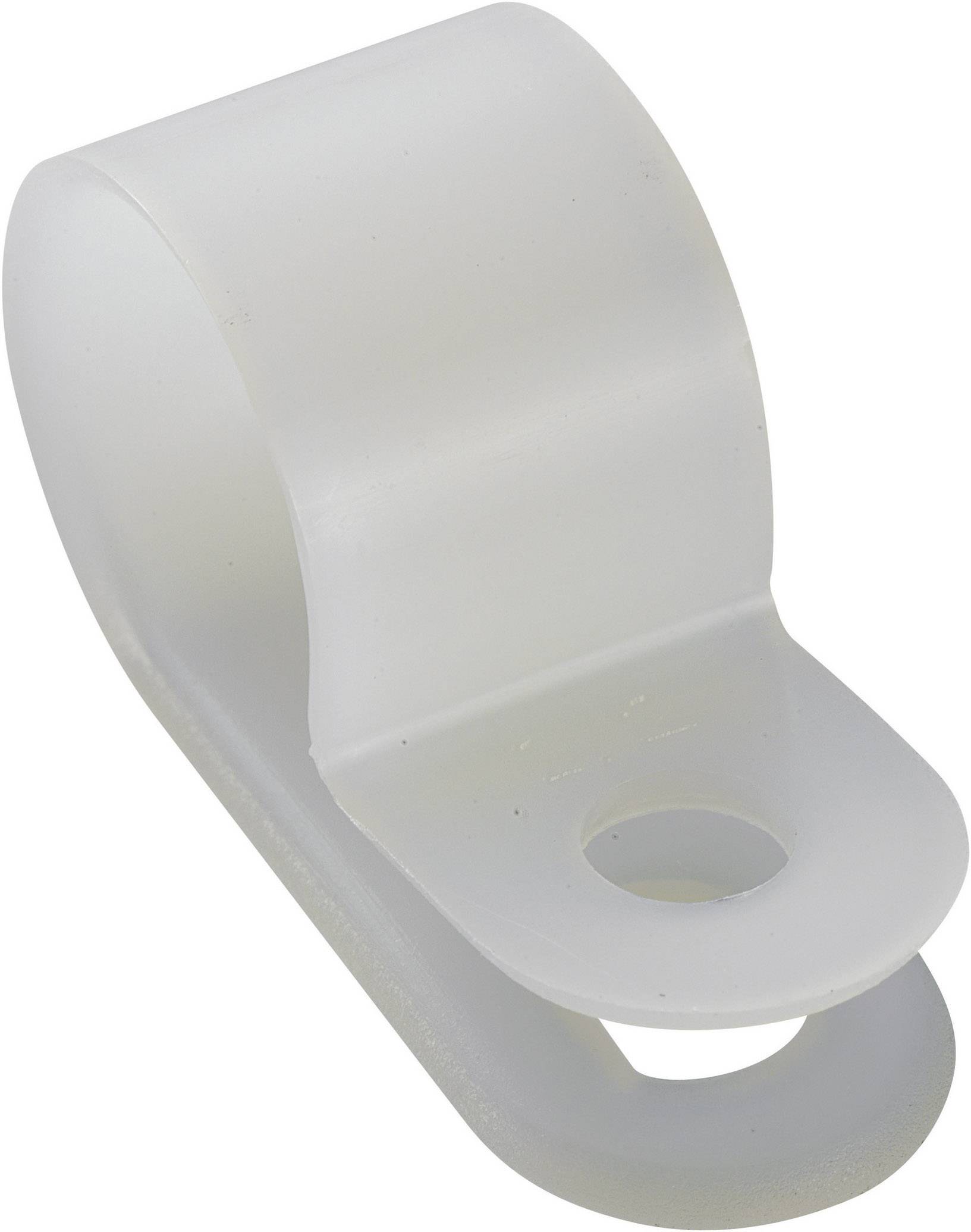 TRU COMPONENTS Bride de montage vissable 532032 Plage de Ø du faisceau 12 mm (max) naturel 25 pc(s)