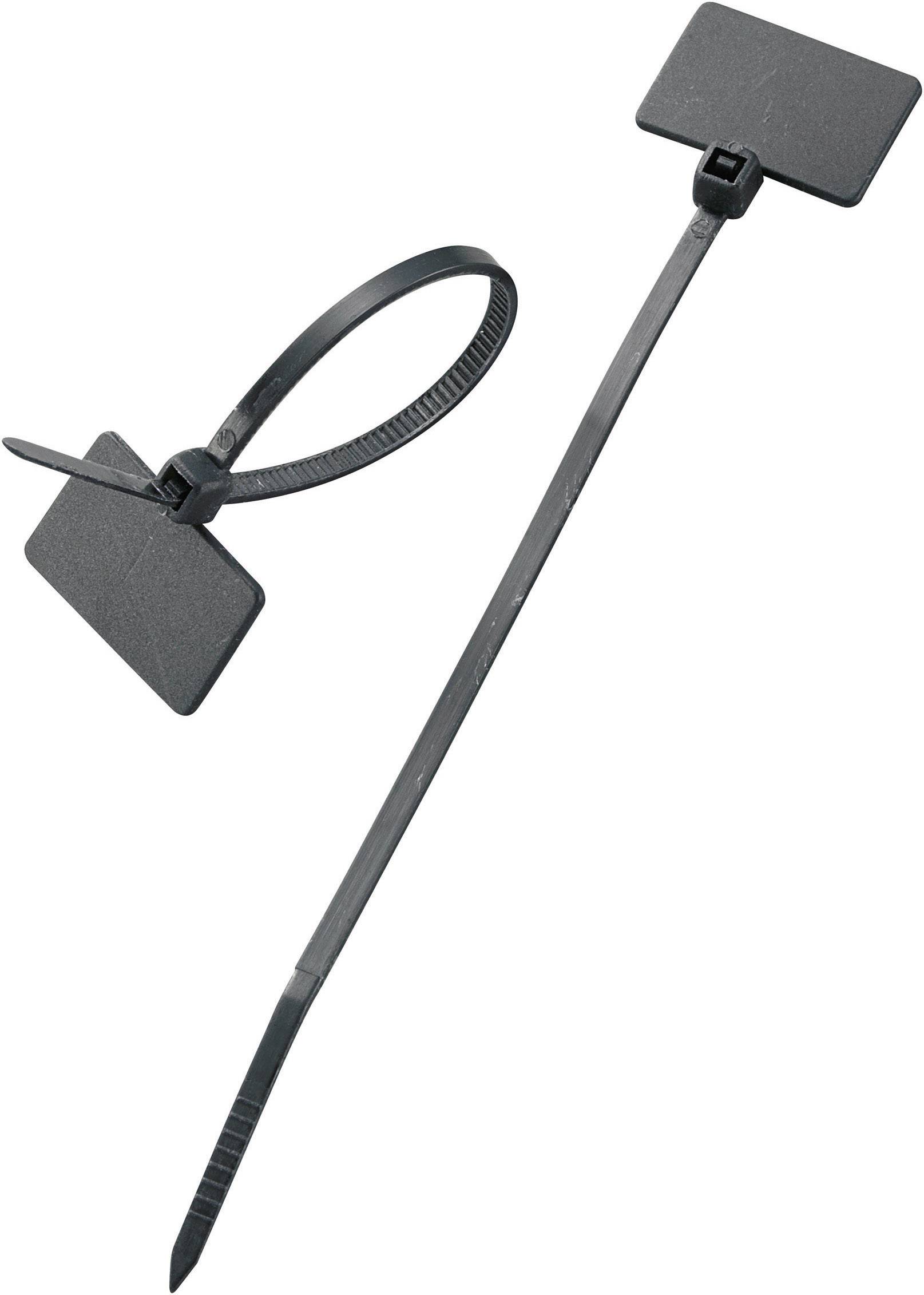 TRU COMPONENTS Marqueur de câble Surface de marquage: 20 x 13 mm noir 100 St.