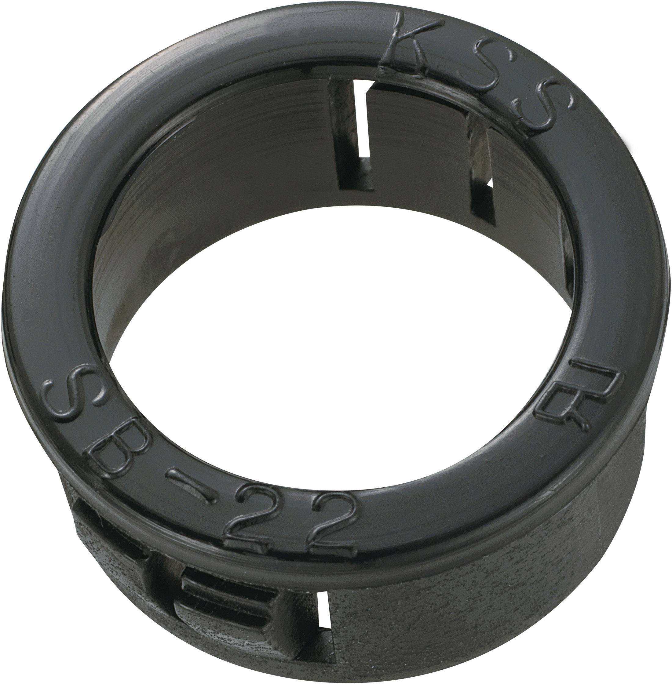 TRU COMPONENTS TC-SBR22203 Passe-câbles Ø max. des bornes 17.5 mm Epaisseur de plaque (maxi) 3.2 mm Polyamide noir 100 pc(s)