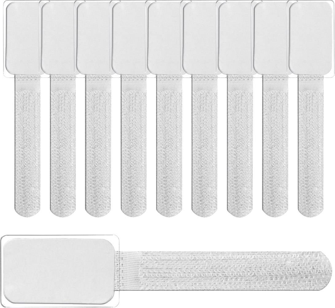 Collier de serrage auto-agrippant Label the Cable 2520 blanc 10 pc(s)