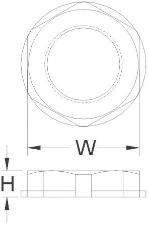 Contre-écrou KSS 534133 M16 Polyamide