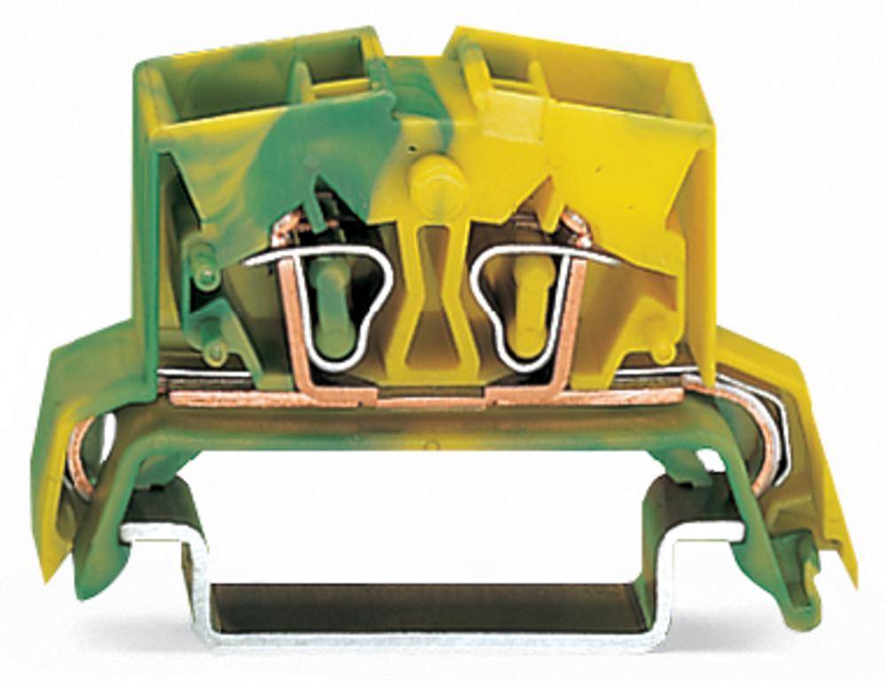 Borne pour conducteur de protection WAGO 264-737/999-950 10 mm ressort de traction Affectation: terre vert, jaune 100 pc(s)