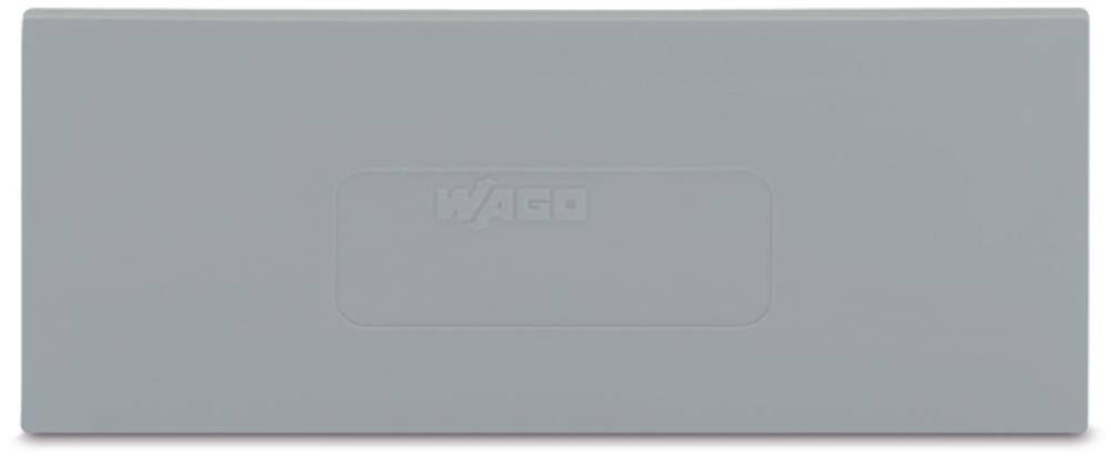 Élément gris aux angles arrondis, marqué d'un logo flou en son centre.