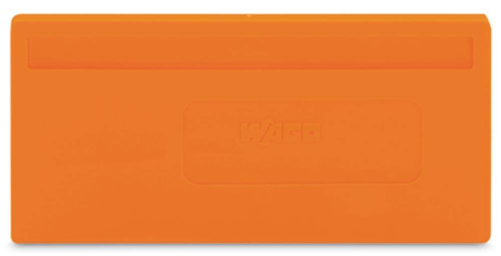 Outil en plastique orange avec logo de marque estampé au centre. L'outil a une forme rectangulaire et une surface lisse.
