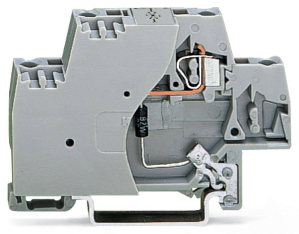 Borne d'extrémité WAGO 280-502/281-589 10 mm ressort de traction Affectation: L gris 50 pc(s)