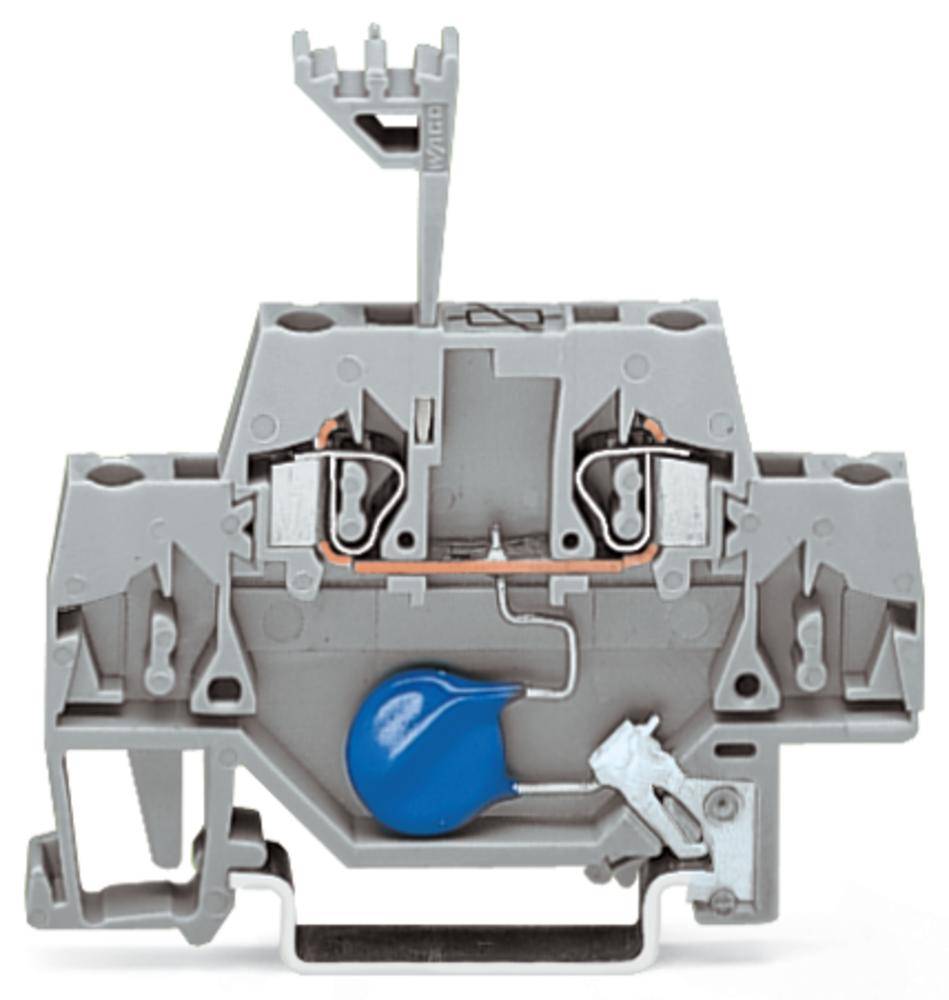 Borne d'extrémité WAGO 280-502/281-611 5 mm ressort de traction Affectation: L gris 50 pc(s)