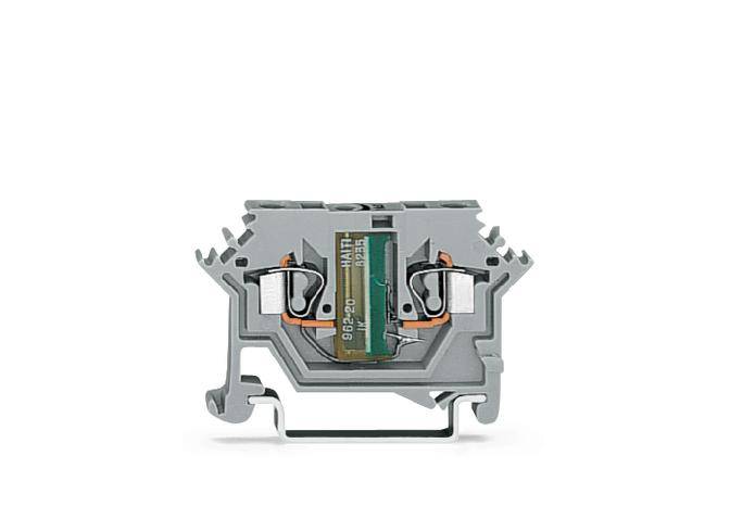 Borne d'extrémité WAGO 280-645/281-412 5 mm ressort de traction Affectation: L gris 100 pc(s)