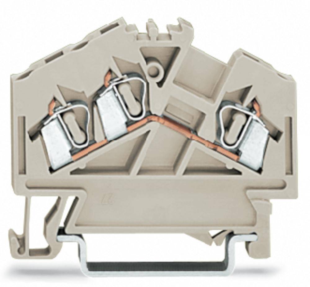 Borne de passage WAGO 280-998 5 mm ressort de traction Affectation: L gris 100 pc(s)