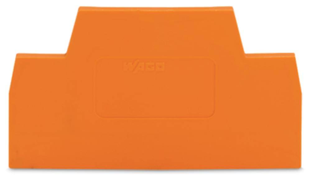 Composant en plastique orange de Wago, utilisé comme élément de construction ou capot dans des applications électriques ou mécaniques.
