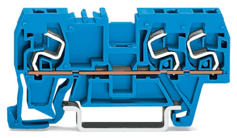 Borne de passage WAGO 290-664 5 mm ressort de traction Affectation: N bleu 100 pc(s)