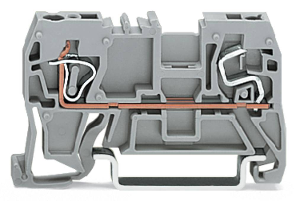 Borne de passage WAGO 290-901 5 mm ressort de traction Affectation: L gris 100 pc(s)