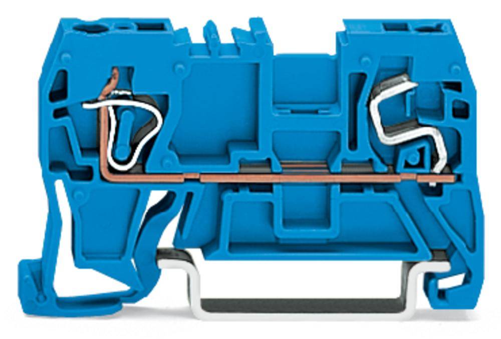 Borne de passage WAGO 290-904 5 mm ressort de traction Affectation: N bleu 100 pc(s)