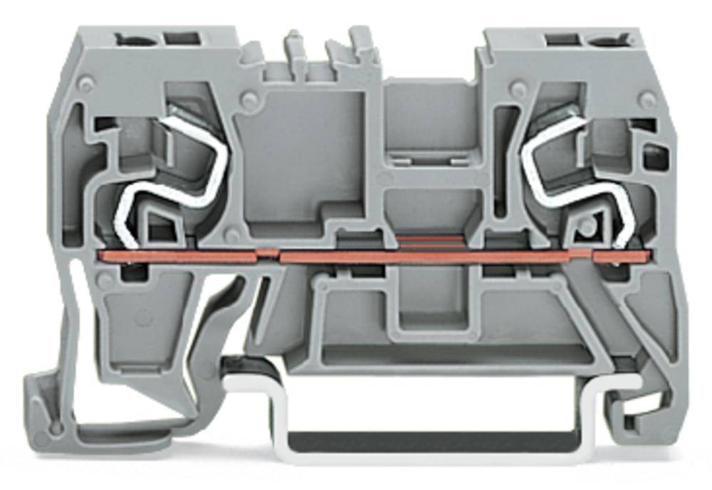 Borne de passage WAGO 290-961 5 mm ressort de traction Affectation: L gris 100 pc(s)