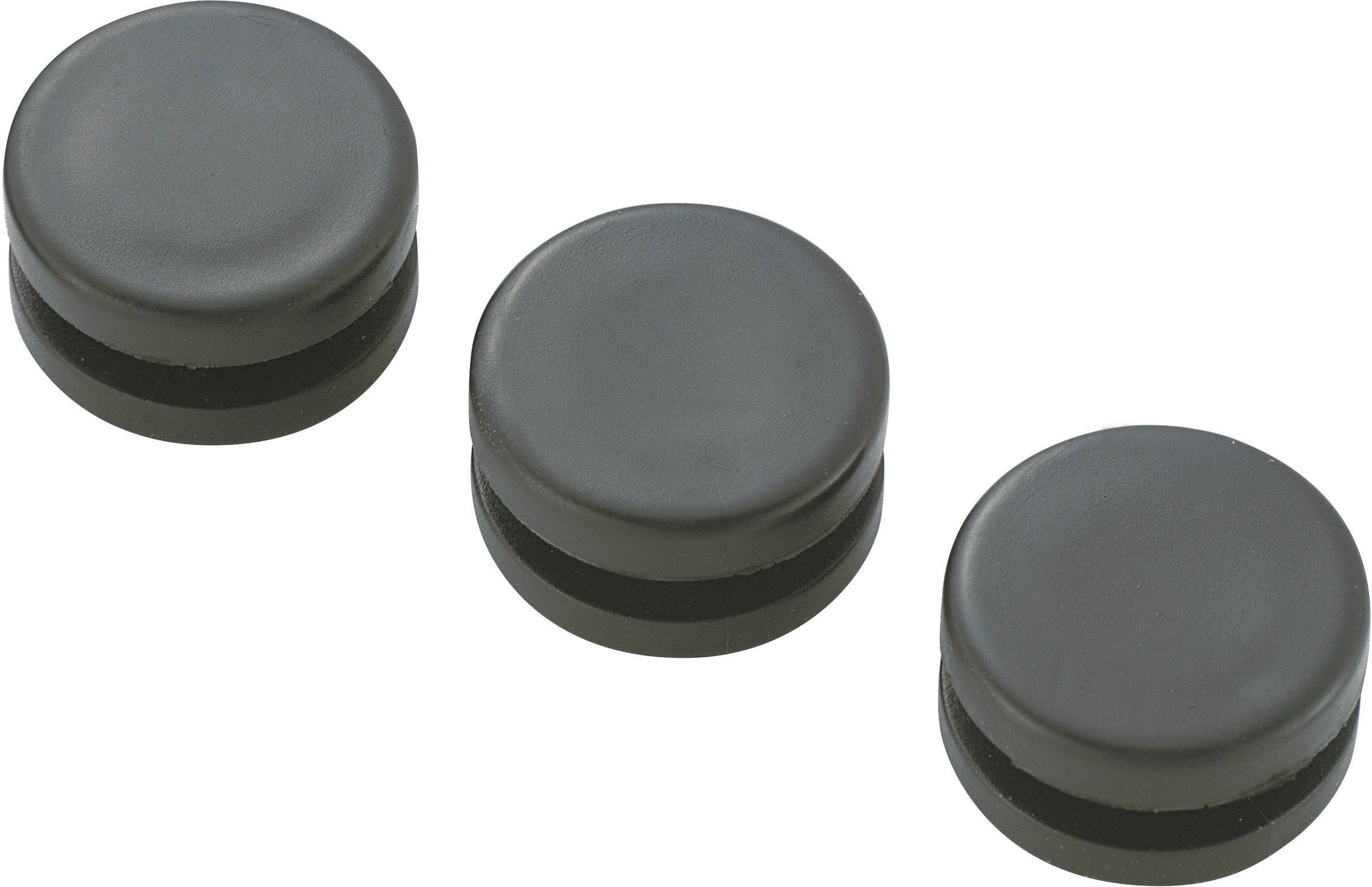 TRU COMPONENTS TC-GMCQR-1108203 Passe-câbles plein(e) Ø max. des bornes 7.8 mm Epaisseur de plaque (maxi) 2.3 mm PVC noir 100