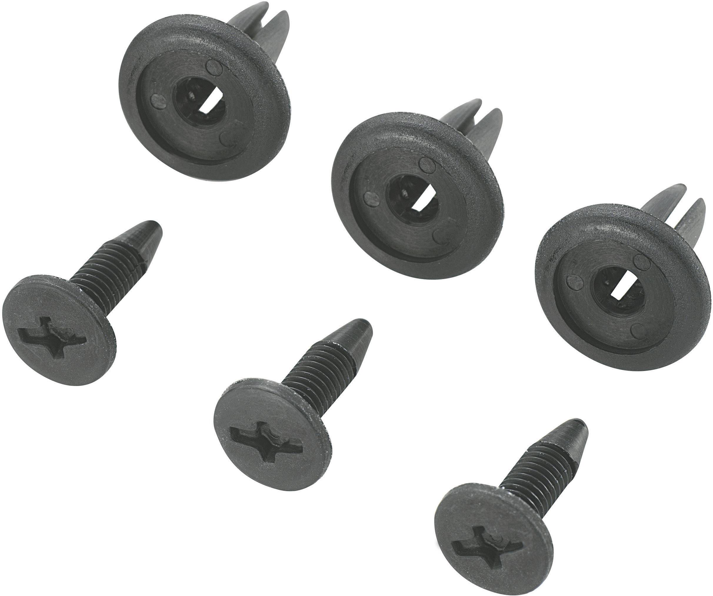 TRU COMPONENTS TC-10820832 Rivet à expansion Ø du trou 6.3 mm noir 100 pc(s)