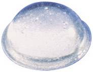 Un gel transparent sous forme hémisphérique.