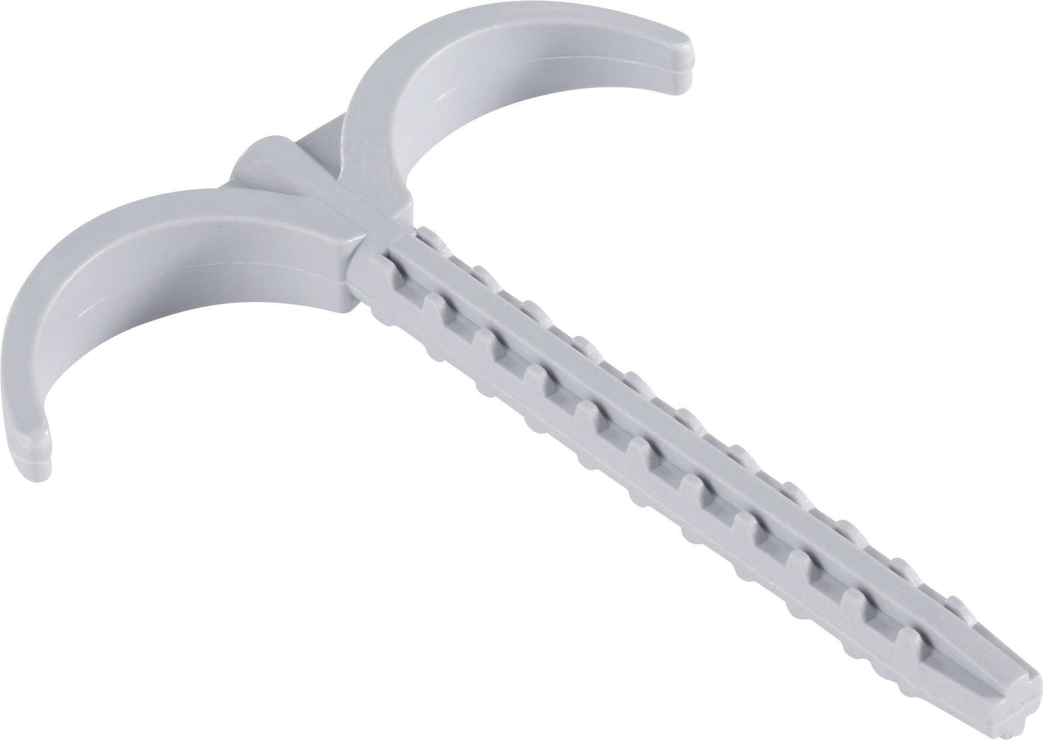 Jäger Direkt 743130 Support de câble 743130 Plage de Ø du faisceau 8 mm (max) pour montage par emboîtement dans la maçonnerie