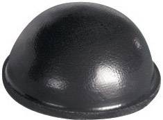 Un objet noir, hémisphérique, à la surface légèrement brillante.